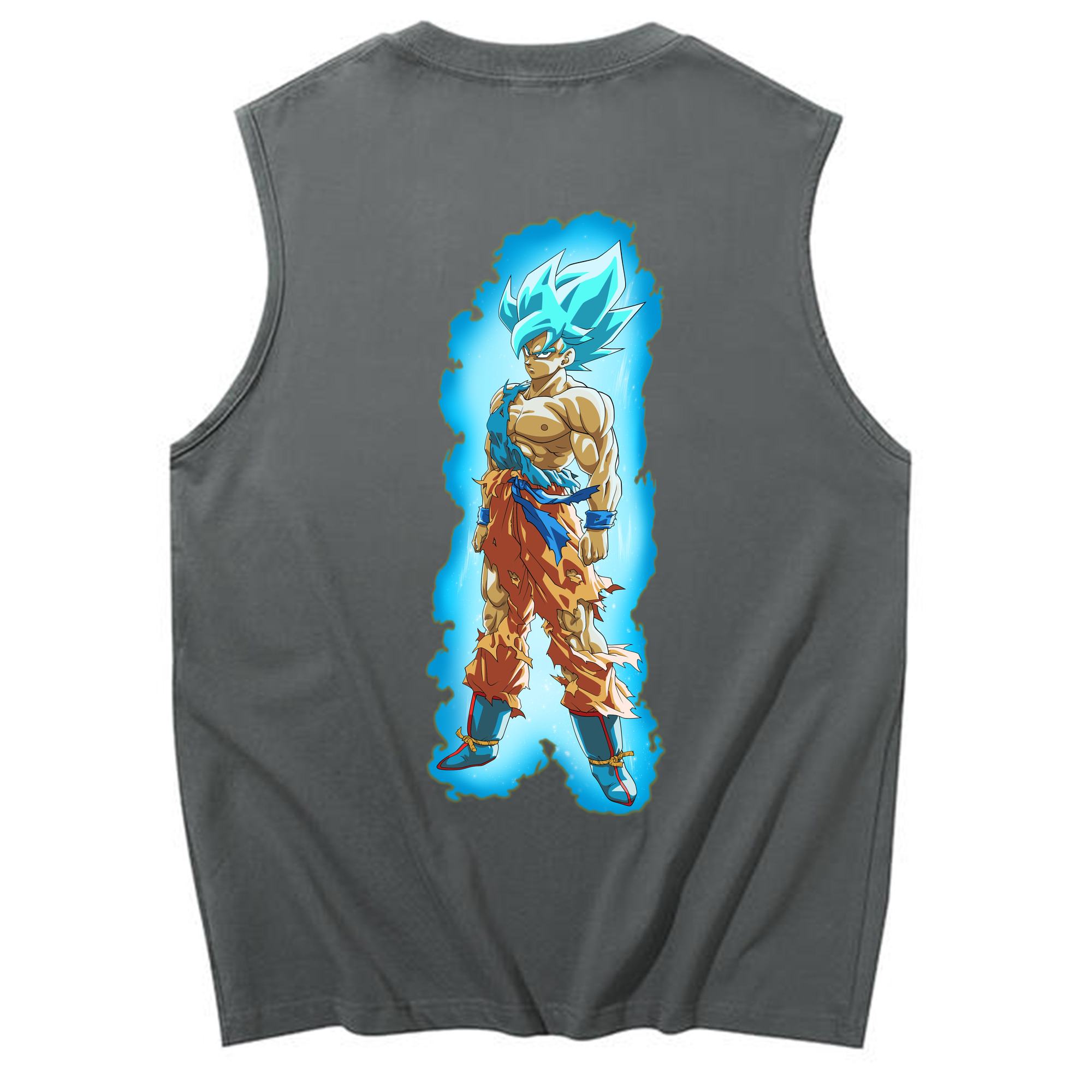 （画像用） ドラゴンボール 孫悟空（そん ごくう）Son Goku カカロット DRAGON BALL Kakarotto コットン100％タンクトップ（背面プリント）